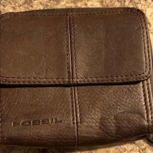 Fossil leather wallet. Never utilized. NWOT